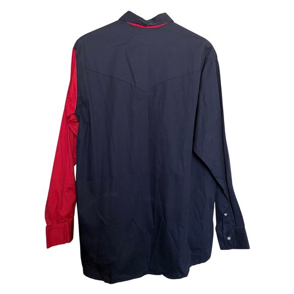 Carlo Costa Texas Flag Western Shirt Pearl Snap Long Sleeve Size L Cowboycore - Picture 4 of 6